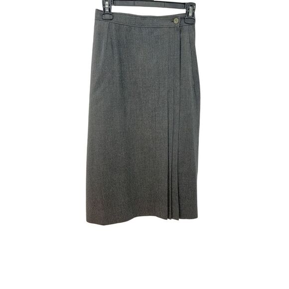 Vintage lady Thomson 100% wool fully lined wrap skirt knee to midi length size 8 - Picture 9 of 16